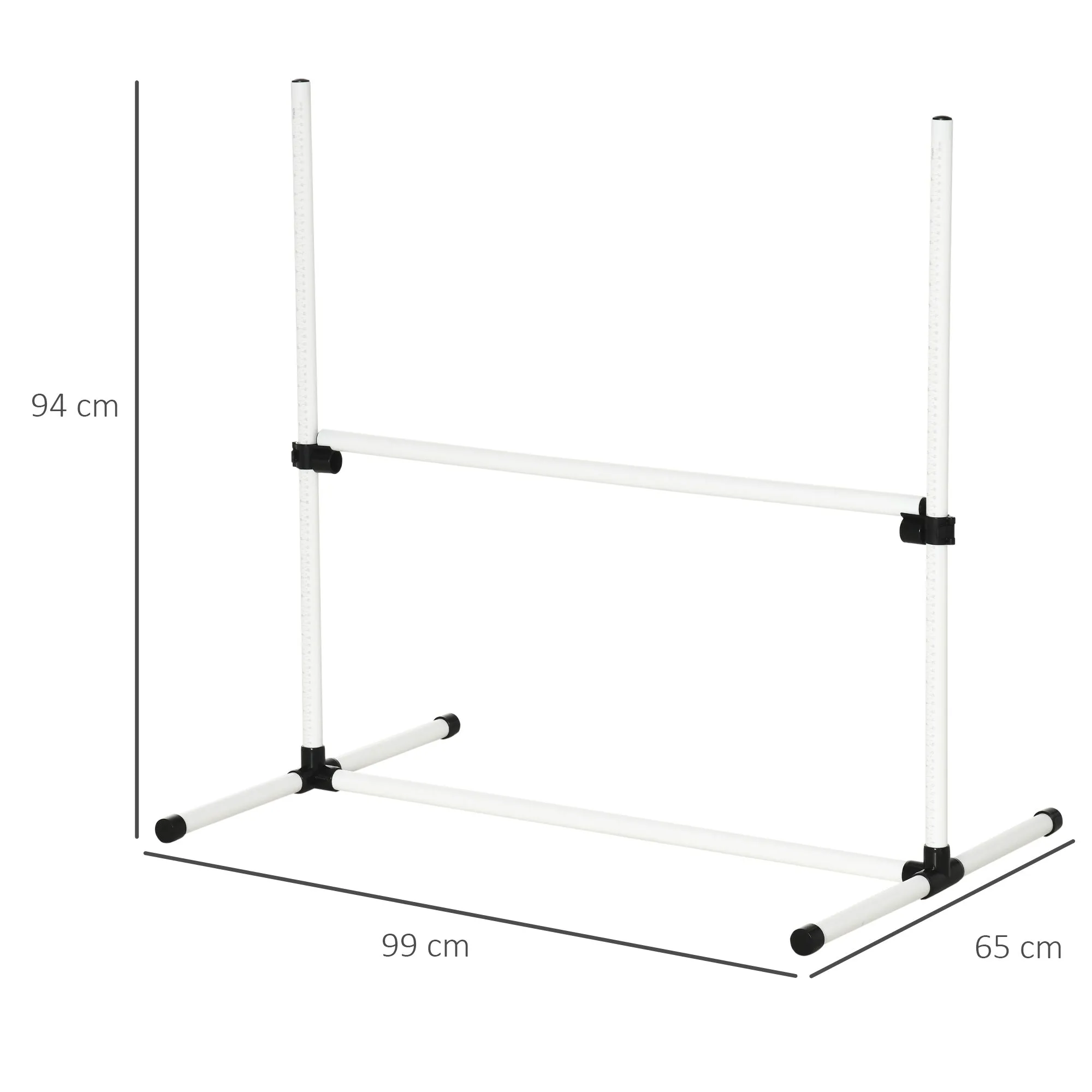 Set of 4 Agility Dog Training Hurdles with Carry Bag, Adjustable Horizontal Bar Height, 99x65x94cm - Image 3