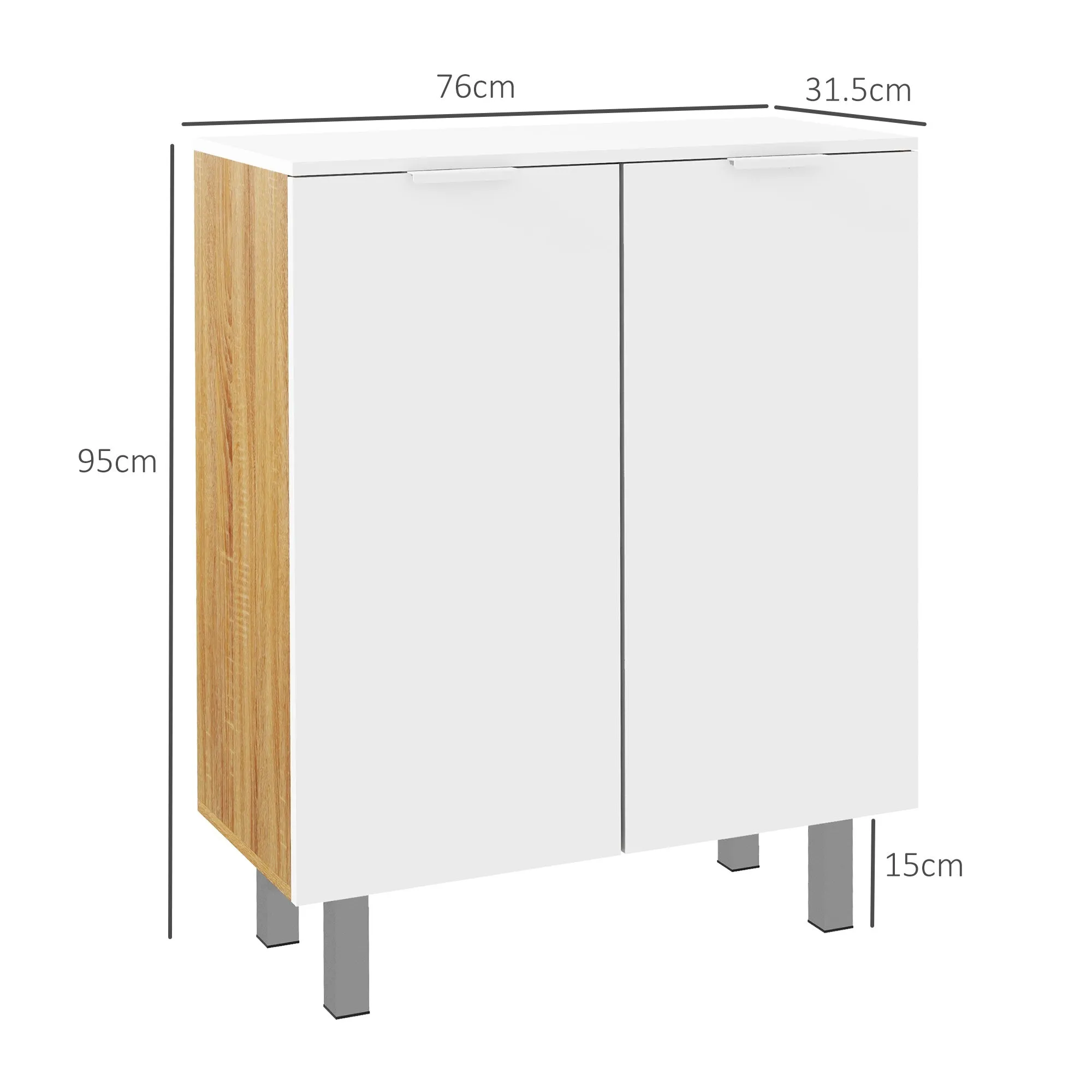 Modern Shoe Rack for 15-20 Pairs of Shoes, 5 Shelves and Soft Closing, Glossy White - Image 3