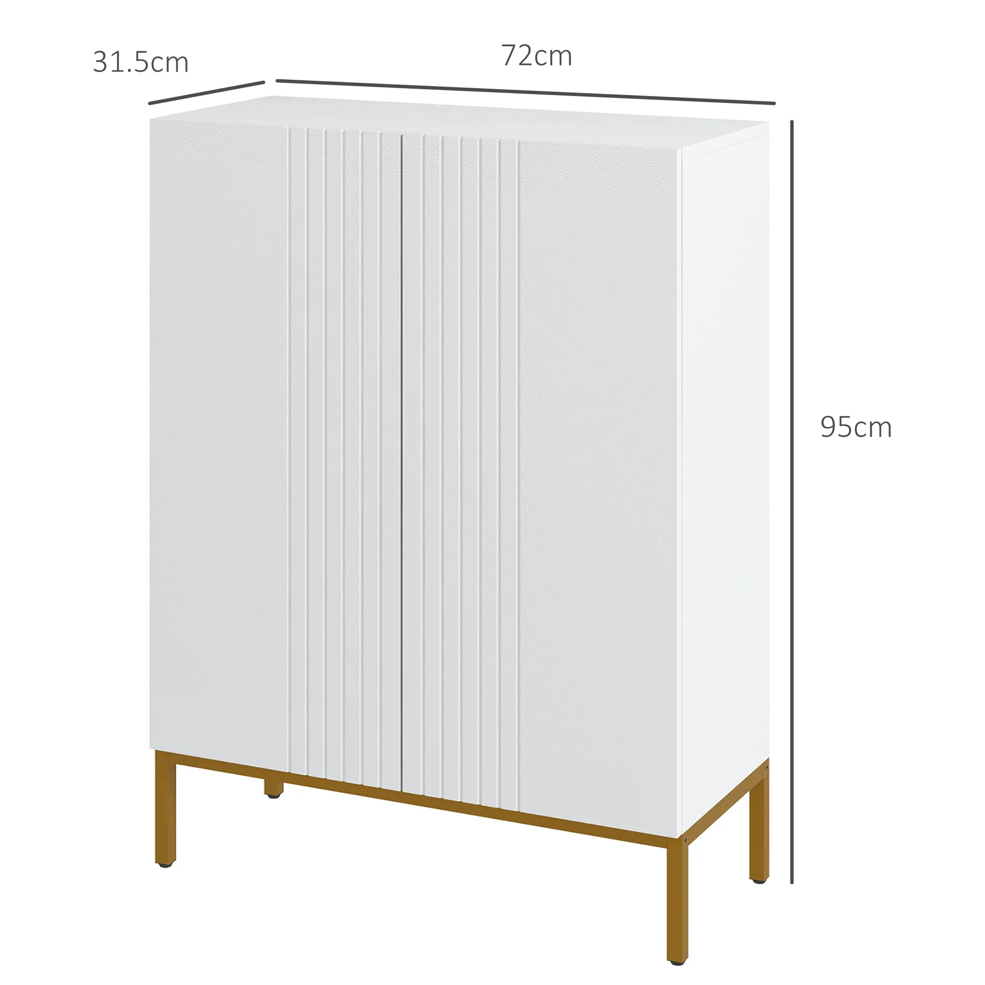 Mobile Shoe Rack for 15-20 Pairs of Shoes, Adjustable Shelves and Soft Closing, White - Image 2