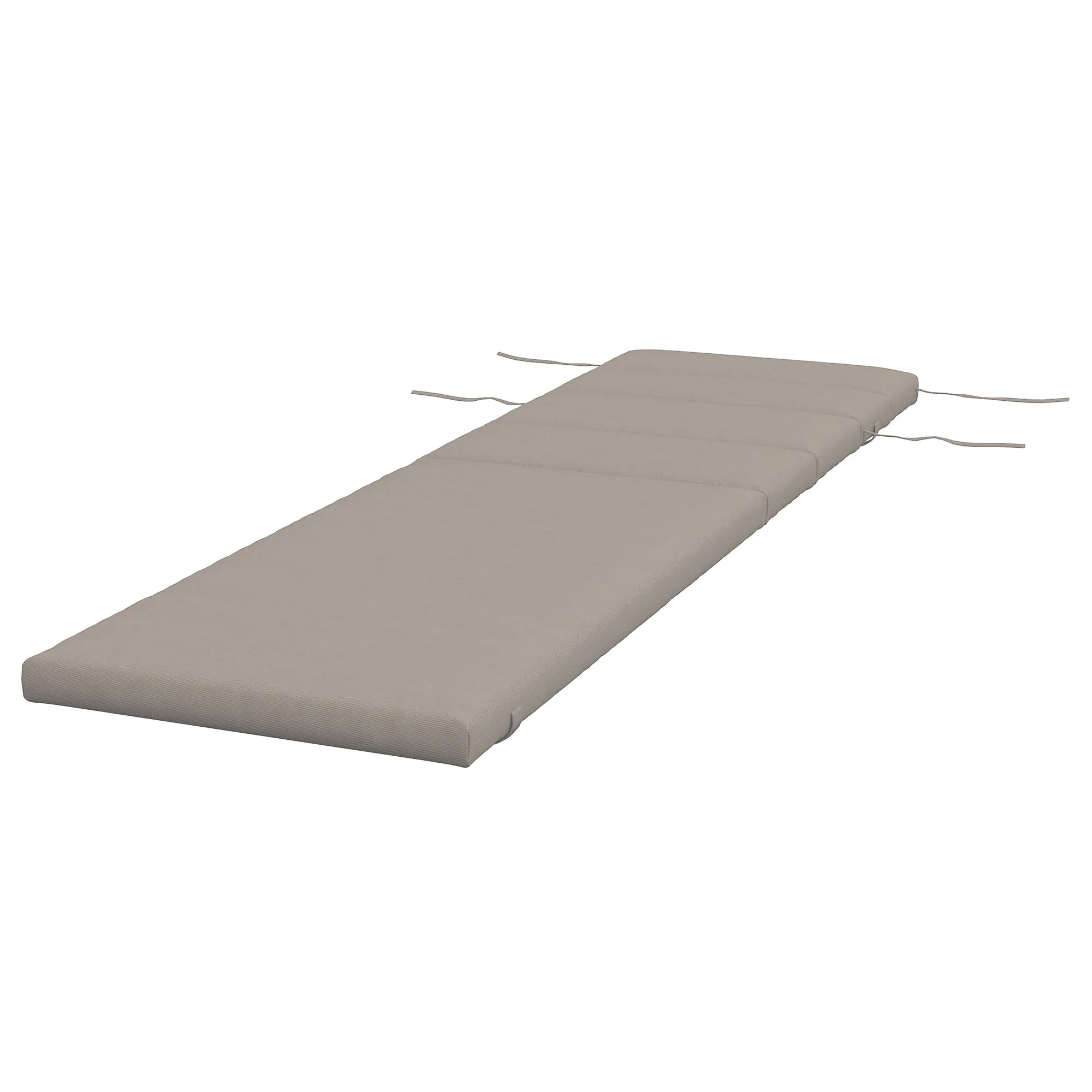 Fabric Sun Lounger Cushion with Ties, Dark Grey - Image 2