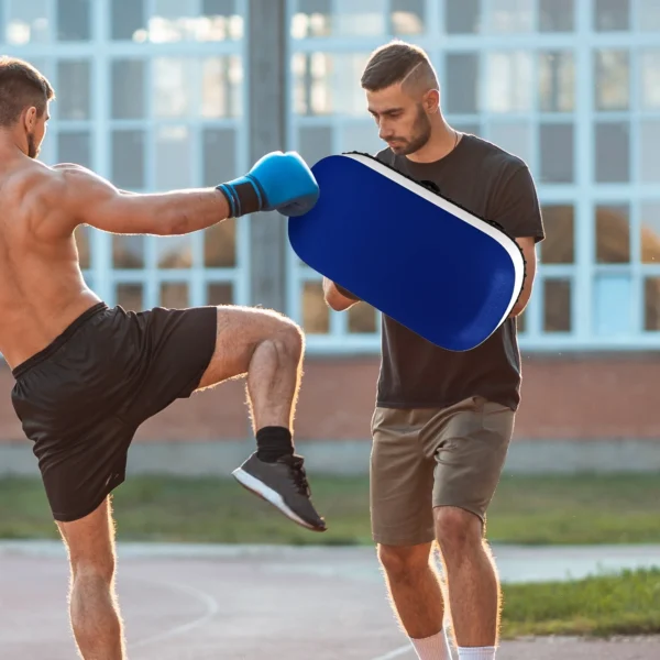 Padded Boxing and Muay Thai Arm Pad, in PU and EPE, 38x20x18 cm, Blue