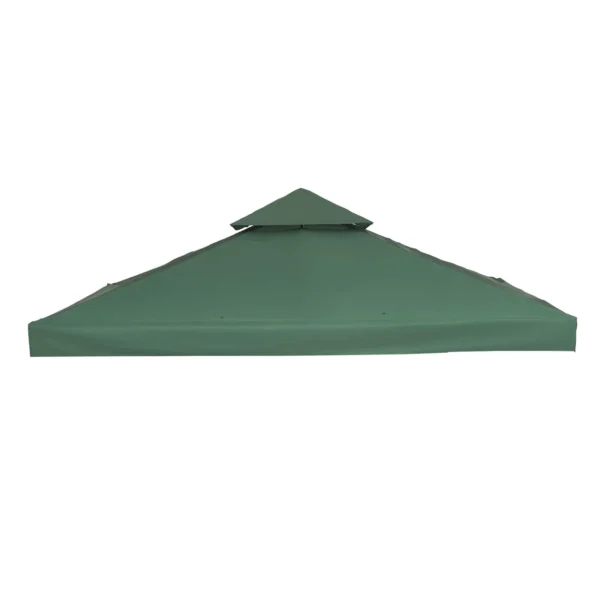3x3m Garden Gazebo Cover, Waterproof UV-Resistant Polyester Roof, Dark Green