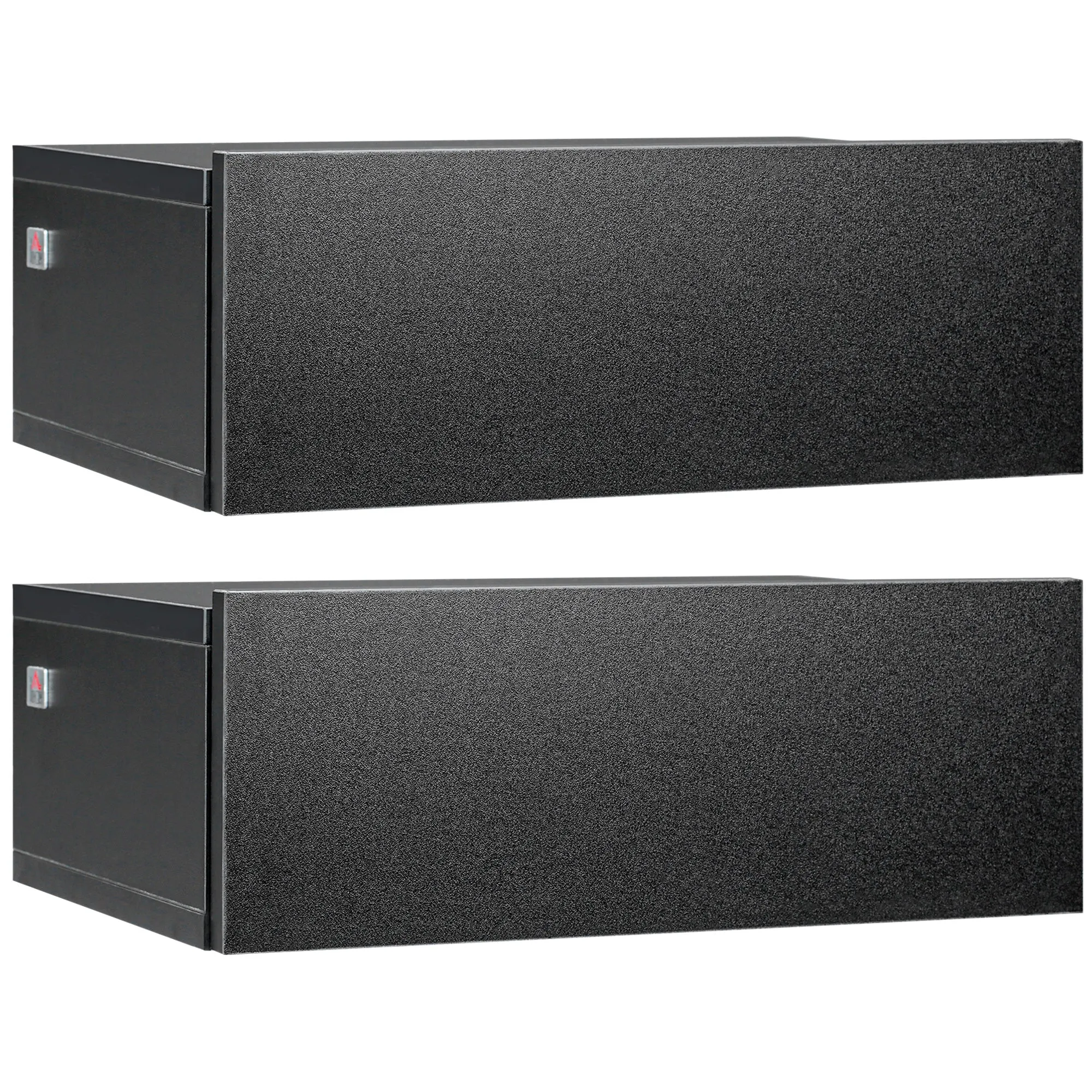 Set of 2 Modern Wooden Floating Bedside Tables for Bedroom, 40x30x15cm, Black