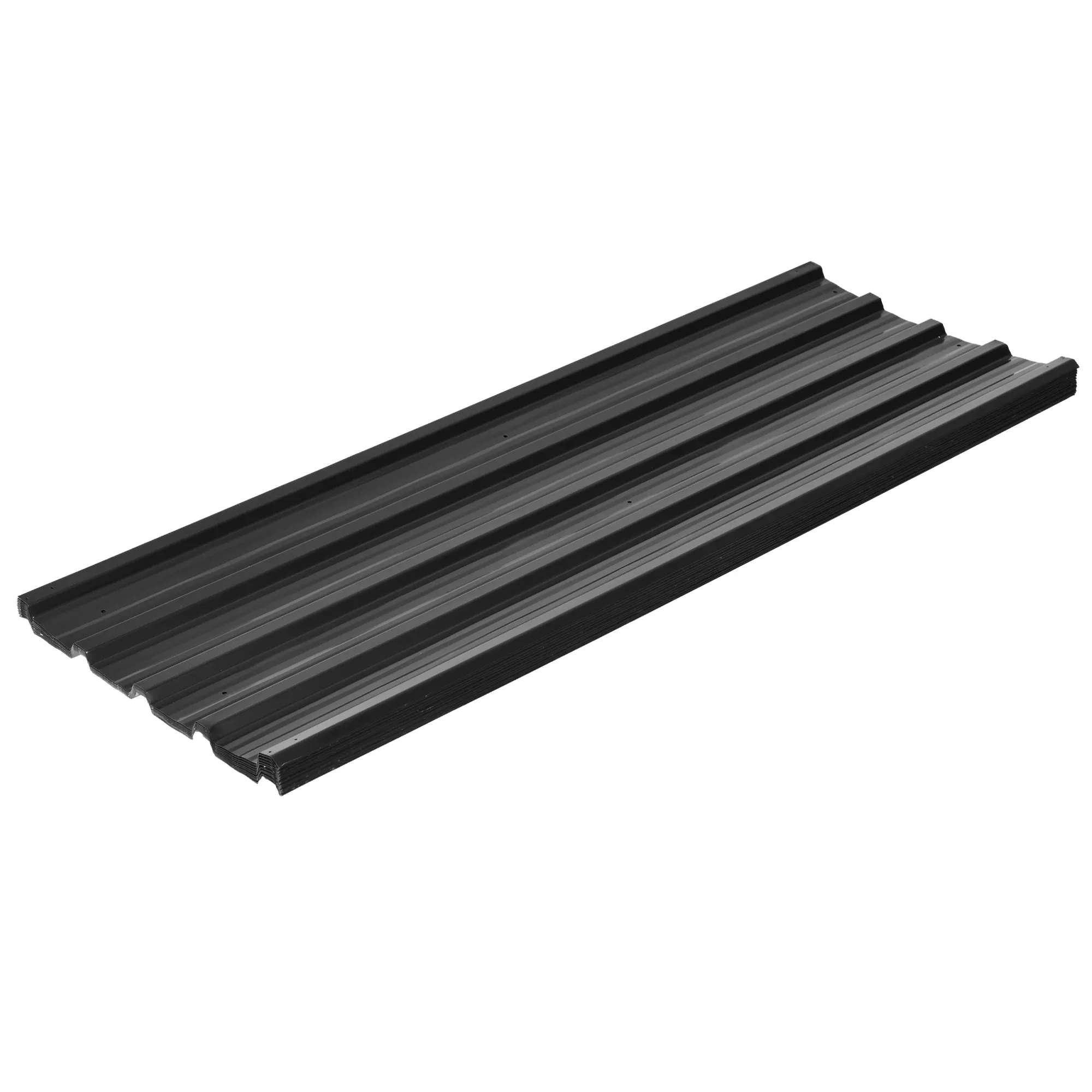 Set of 12 Replacement Panels 129x45 cm for Garden Sheds in Dark Grey Galvanized Steel - Image 2