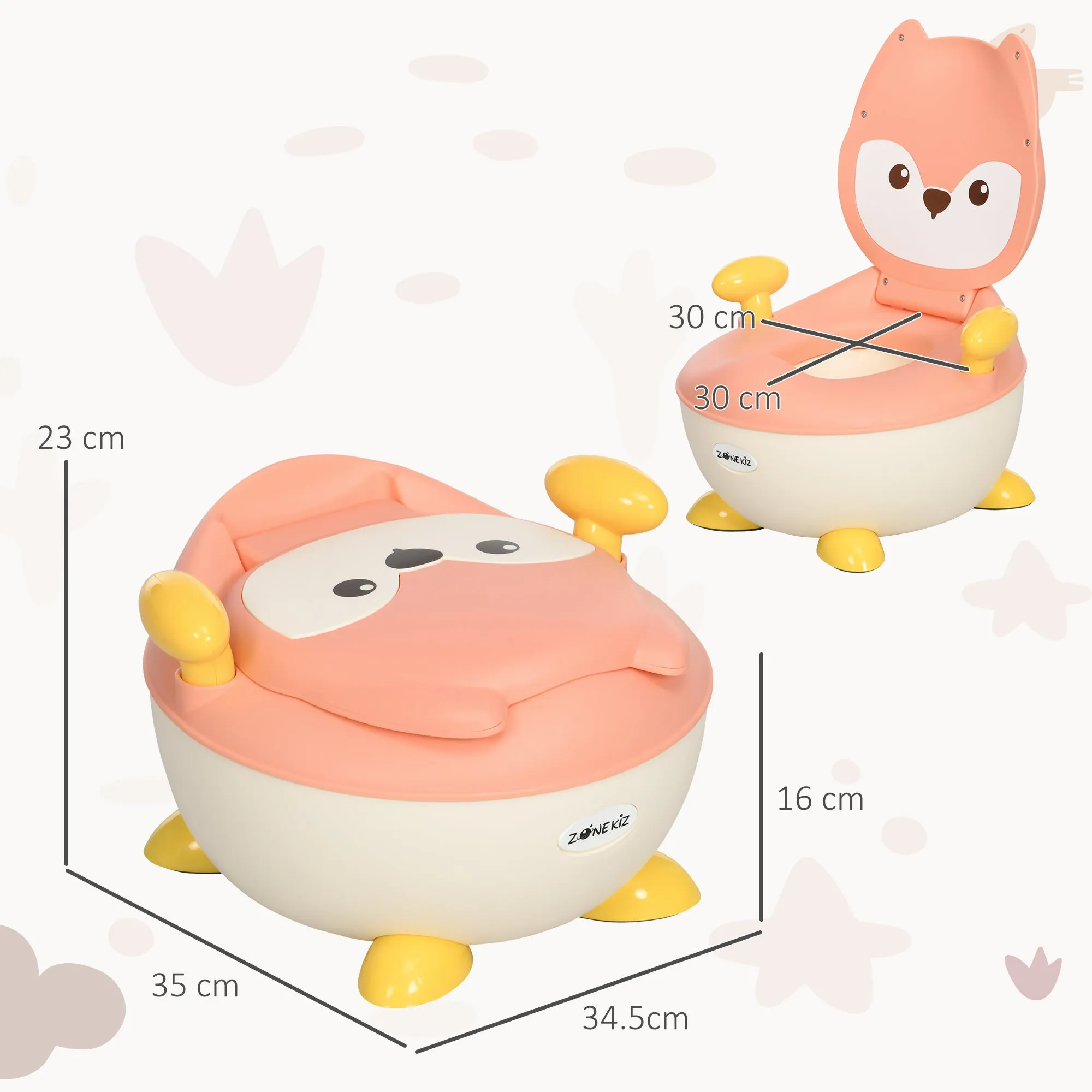 Baby Potty with Backrest, Removable Tub and Armrests, Ages 6 Months-3 Years, Pink - Image 2
