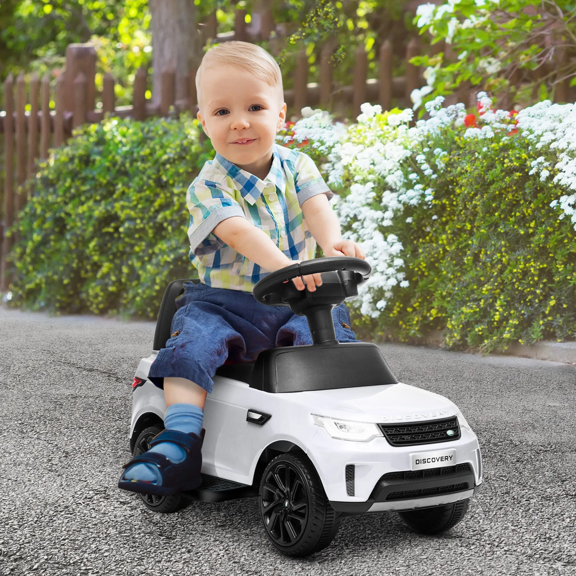 Land Rover Licensed 6V Children's Car, Electric and Push Operation, Speed 3km/h, White - Image 2