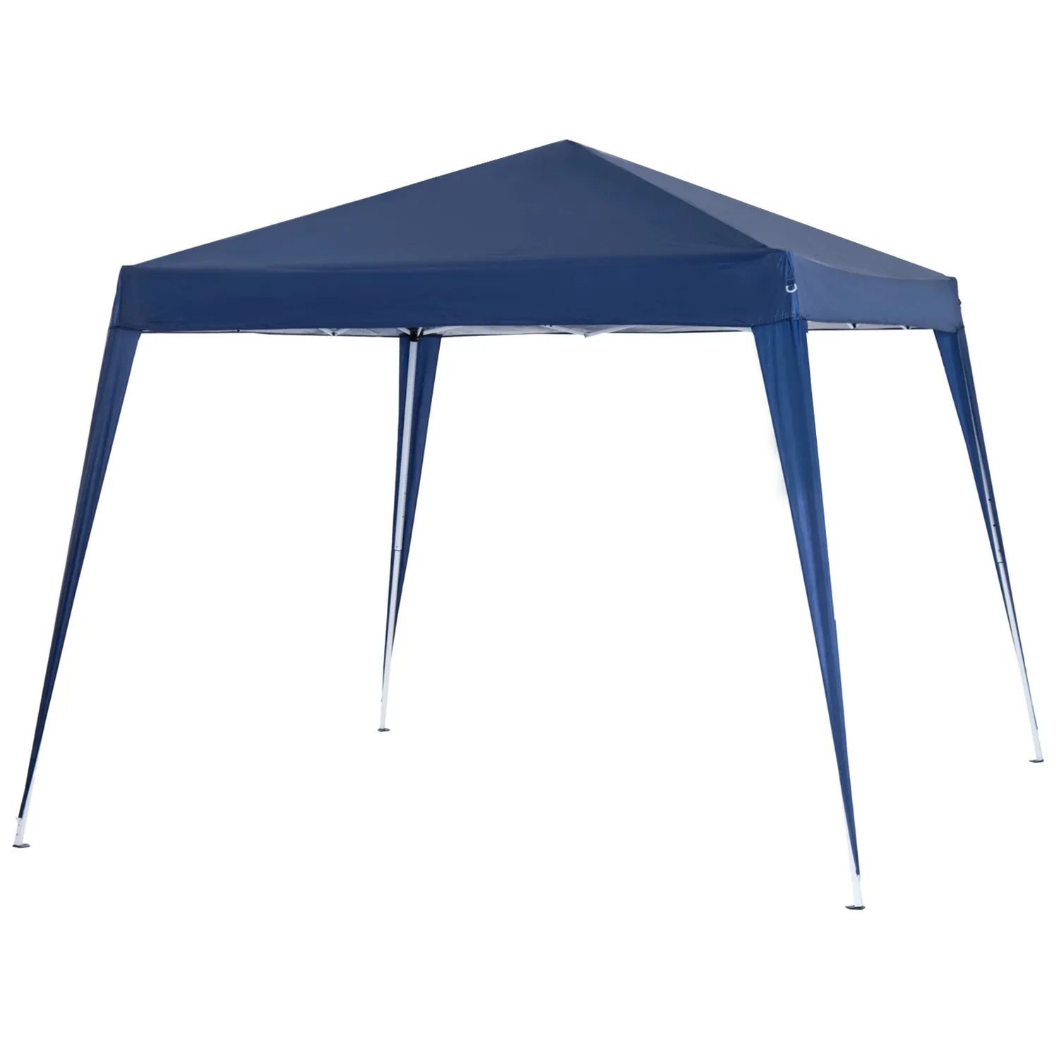 Foldable pop up Garden Gazebo with Steel Structure and Windproof Ropes, Blue - Image 2