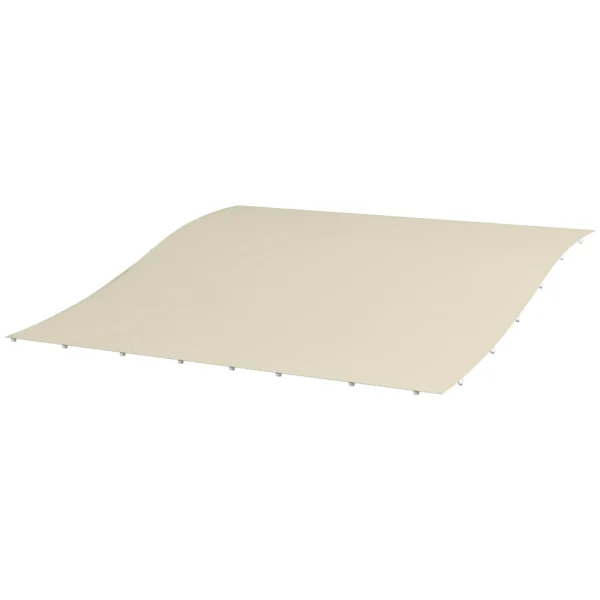 (COVER ONLY) Replacement Garden Pergola Cover 2.5x3m with 8 Drainage Holes, Polyester, 297x243cm, Beige