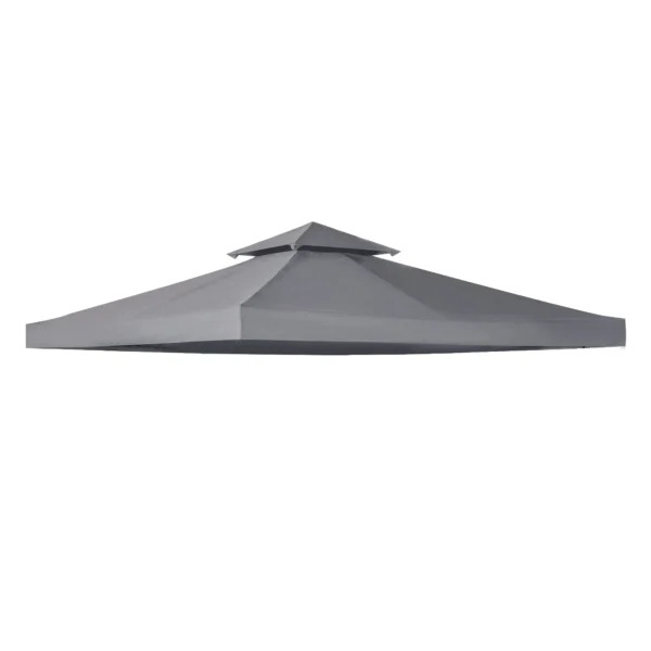 3x3m 2-Tier UV Resistant Replacement Gazebo Roof, Dark Grey