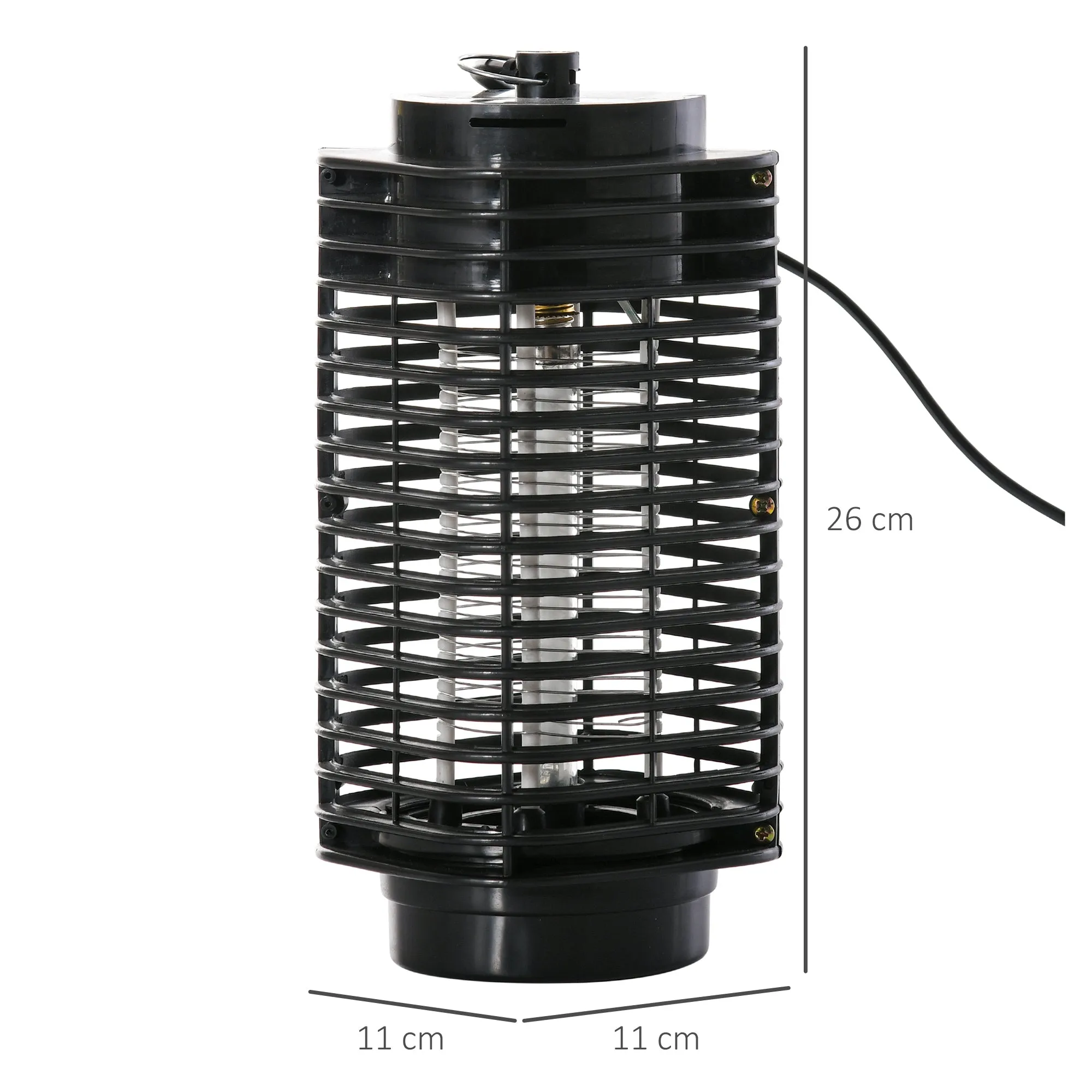 Mosquito Killer Lamp with UV Light for Indoor and Outdoor Use, 11x11x26 cm, Black - Image 3