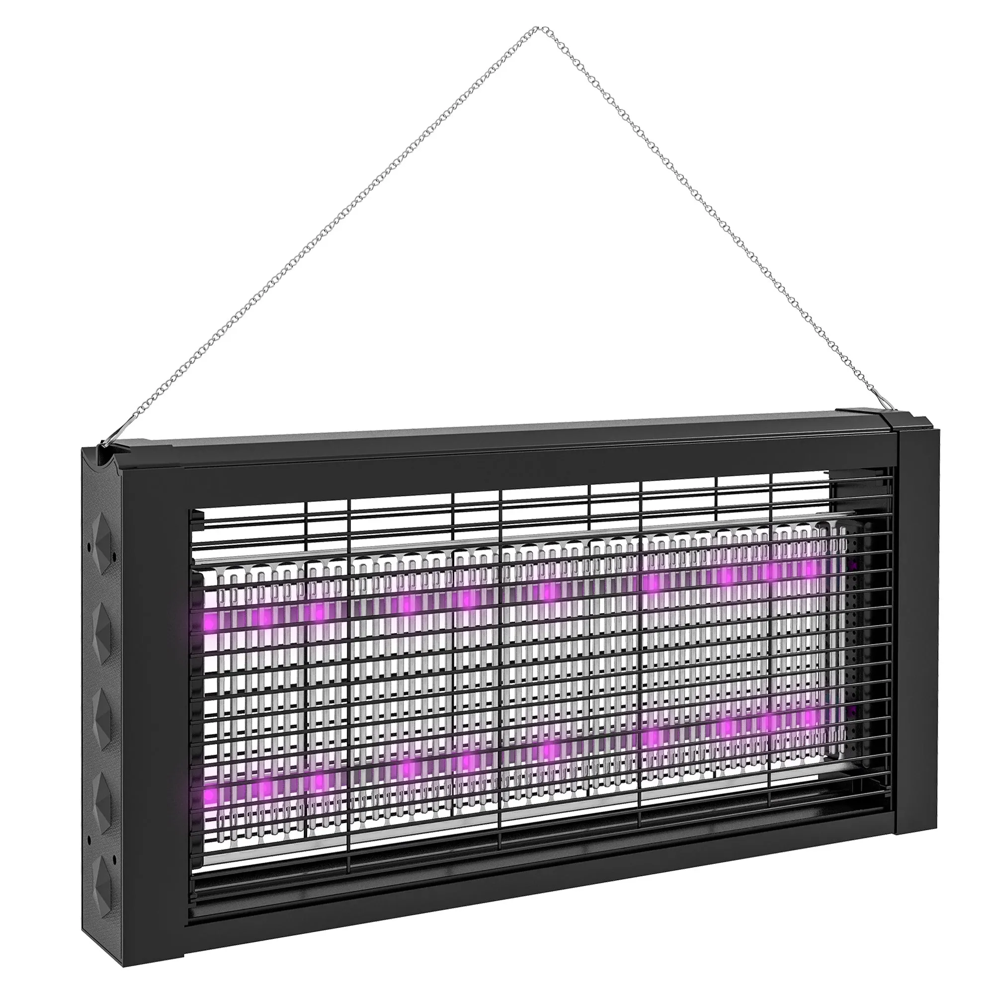 Indoor Mosquito Lamp 8W with Chain and Protection Net, 49x6x25 cm, Black