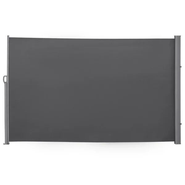 Extendable Garden Privacy Screen 3x1.8m, Anti-UV Polyester and Aluminum, Grey