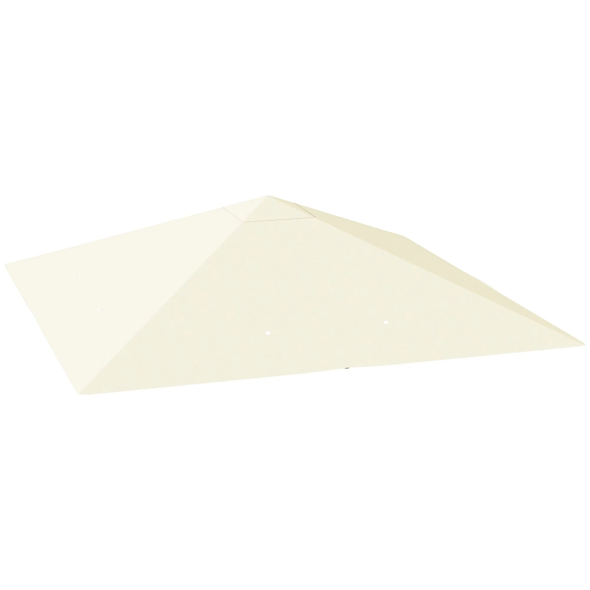 3x3m Garden Gazebo Cover with 8 Drainage Holes, 600D Oxford Fabric, Cream White ( COVER ONLY)
