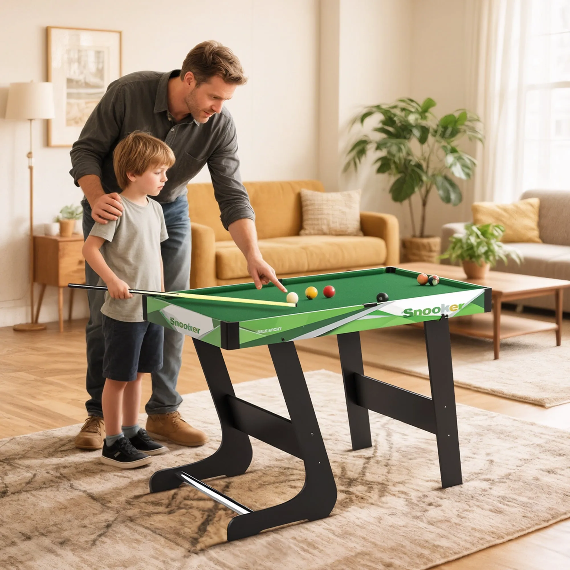 SPORTNOW Folding Pool Table with Cues, Balls and Triangle for Adults and Children from 12 Years, 104x55.5x68 cm - Image 2