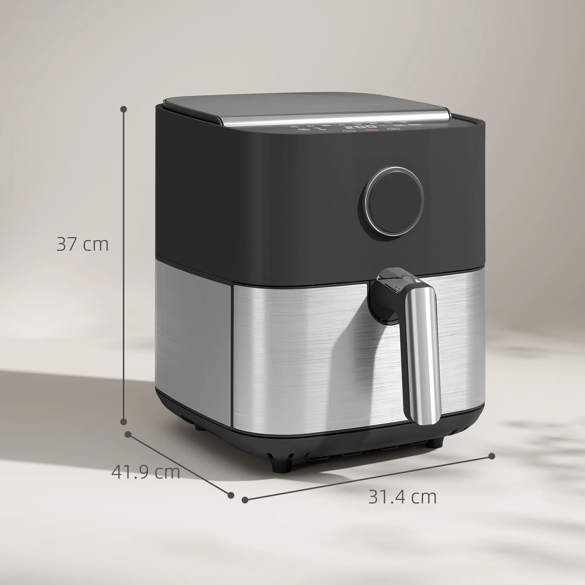 8L Air Fryer, 1700W Air Fryer with 8 Programs and 360° Hot Air Circulation, LED Display, Black - Image 3