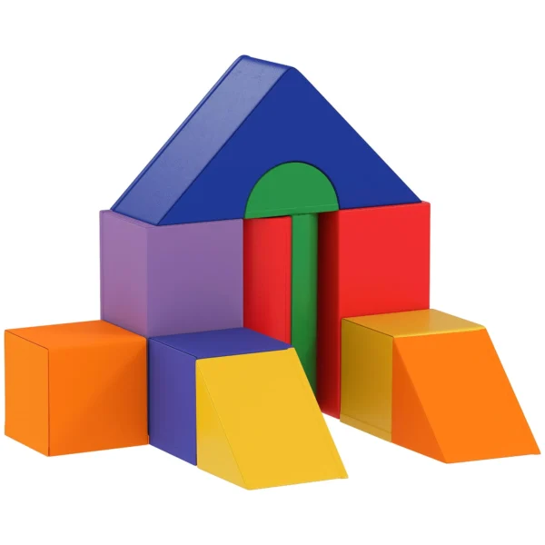 Soft Construction Set for Kids 1-3 Years Old with 11 Shapes, PU and EPE, Various Colors
