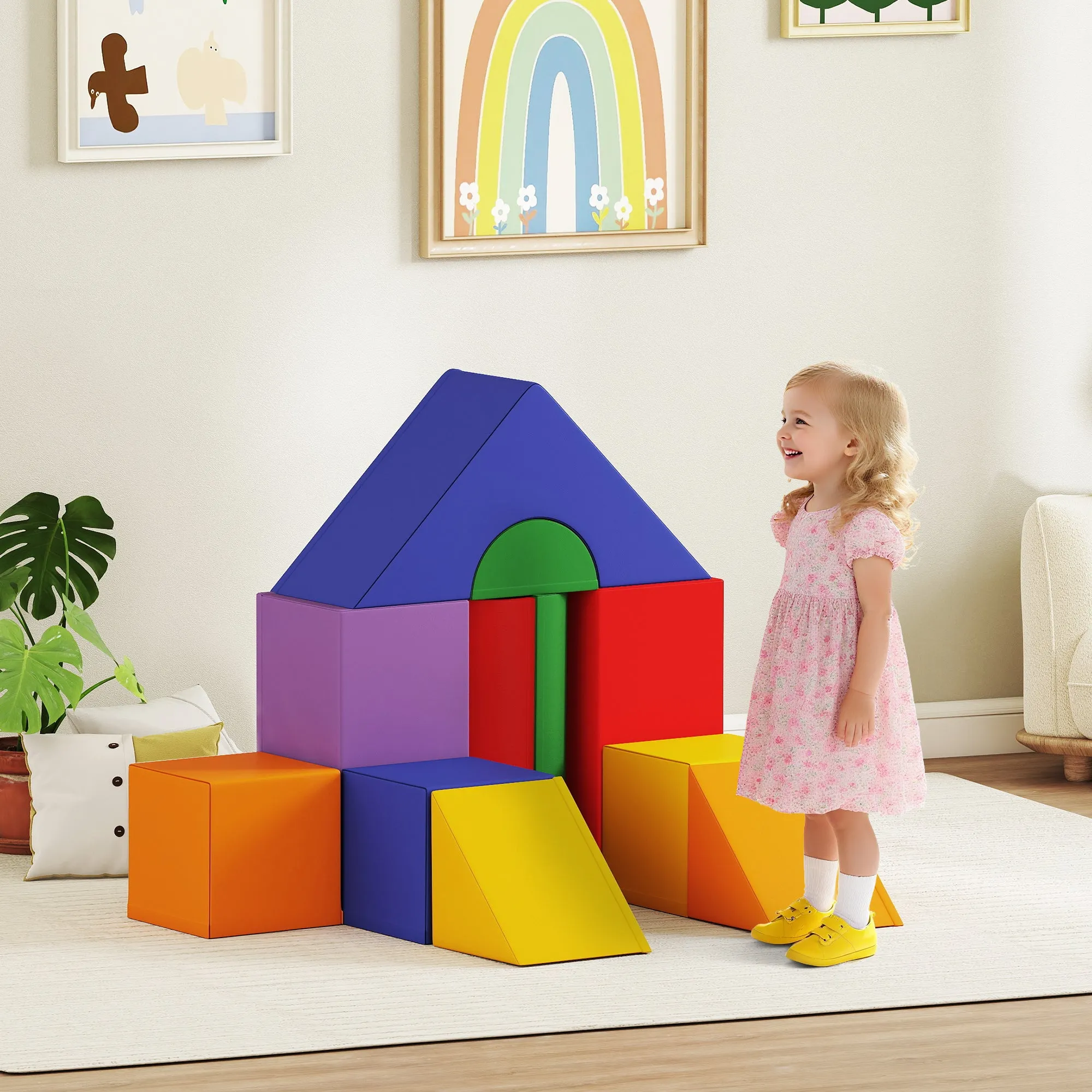Soft Construction Set for Kids 1-3 Years Old with 11 Shapes, PU and EPE, Various Colors - Image 2