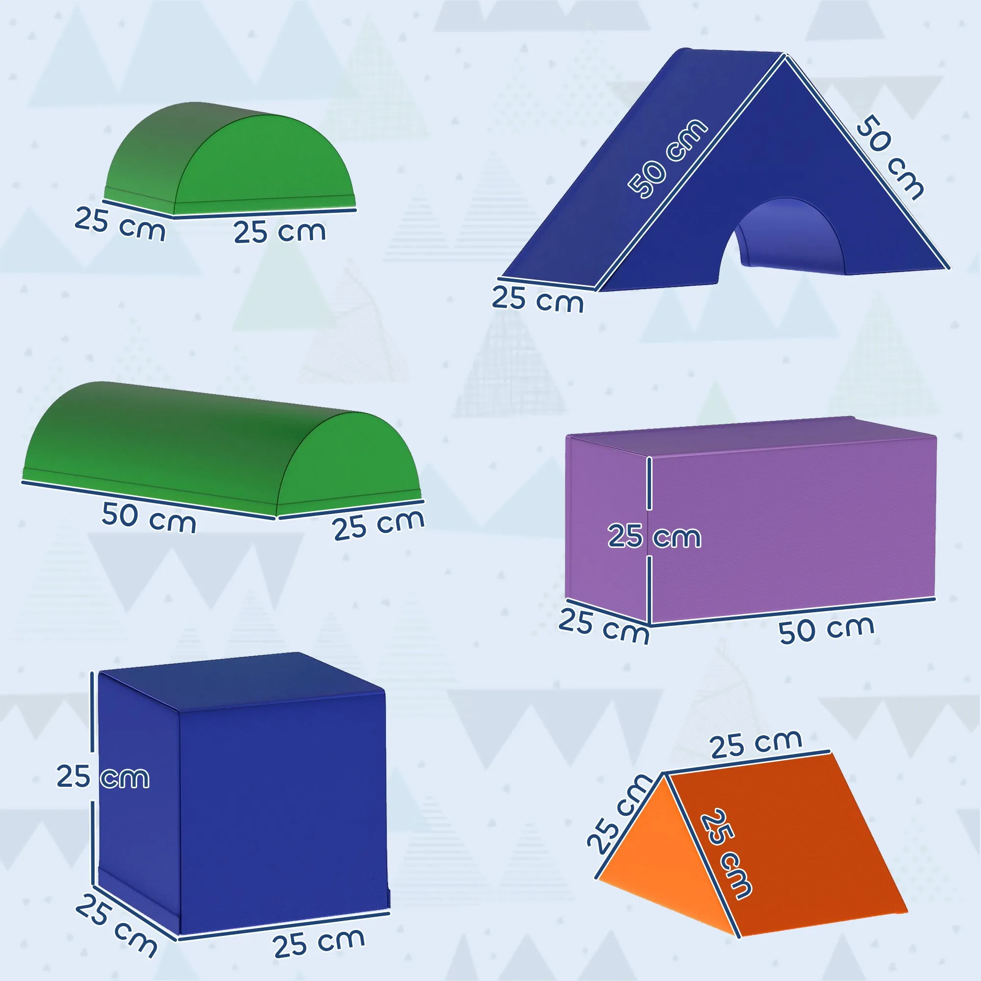 Soft Construction Set for Kids 1-3 Years Old with 11 Shapes, PU and EPE, Various Colors - Image 3