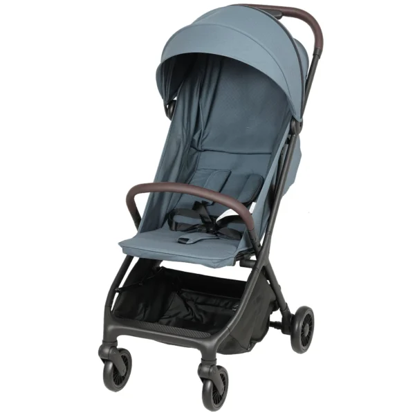 Baby Stroller with Adjustable Canopy and Storage Bag, 87x50x103 cm, Blue and Black