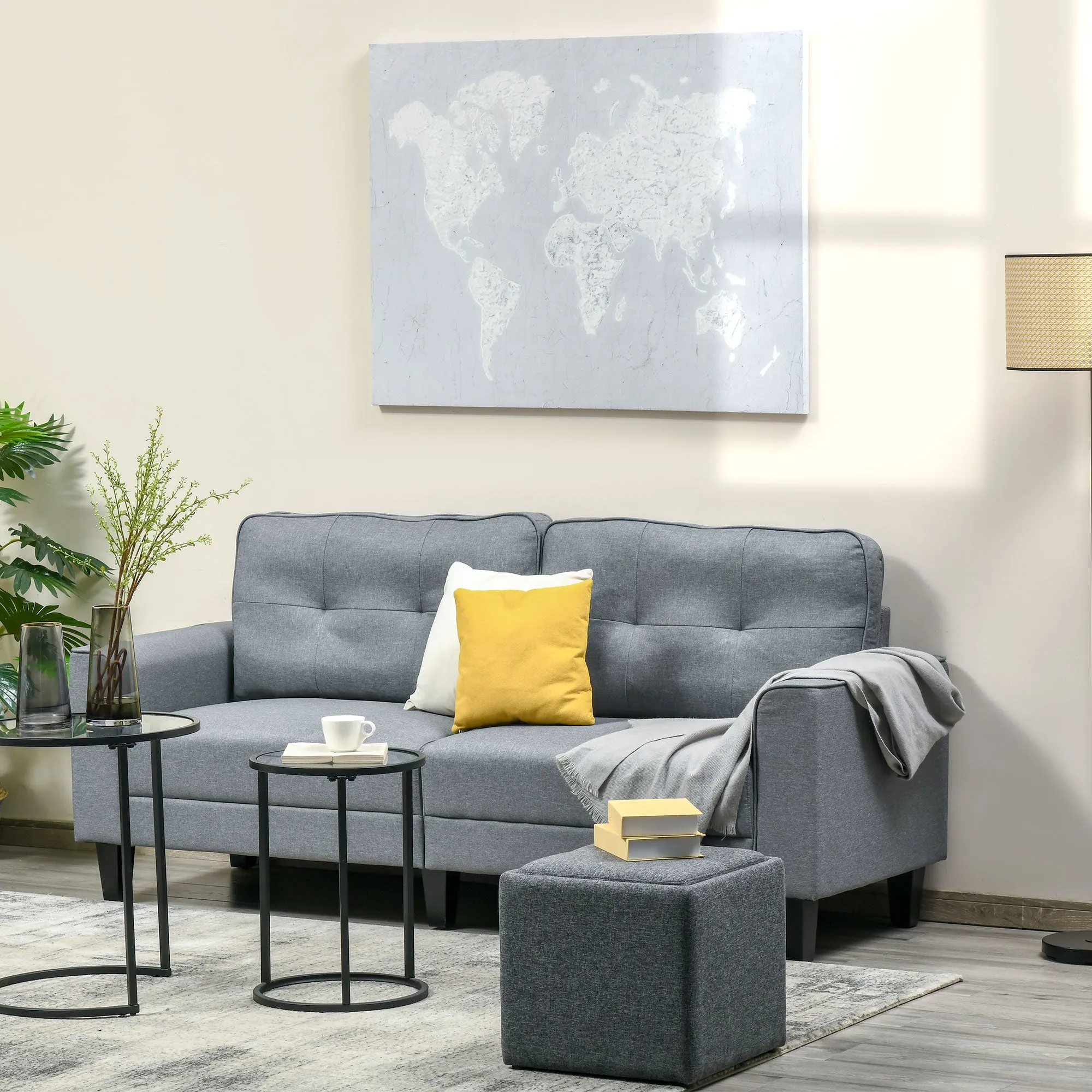 120x90cm Canvas Print for Home and Office, Pine Wood Canvas and Polyurethane Resin Ink, Grey and White - Image 2