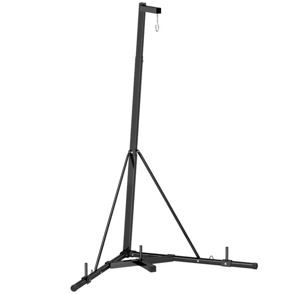 SPORTNOW Height-Adjustable Freestanding Punching Bag Stand with Triangular Base, 170x90x182-225 cm, Black