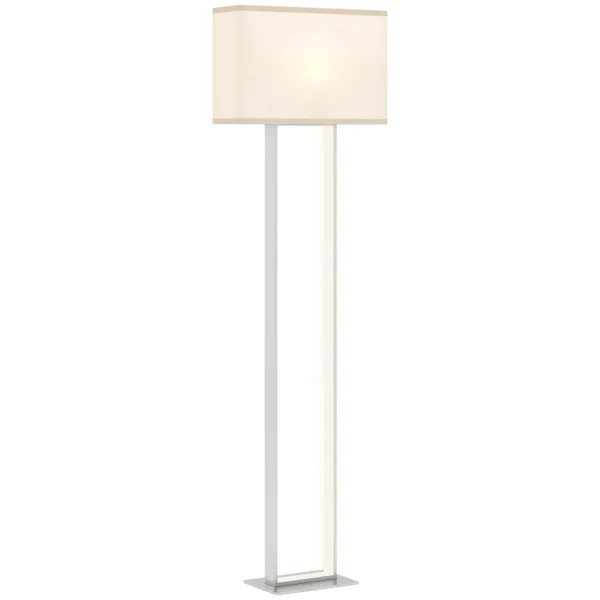 150cm Floor Lamp with 3 Modes, Adjustable Brightness and Foot Switch, White