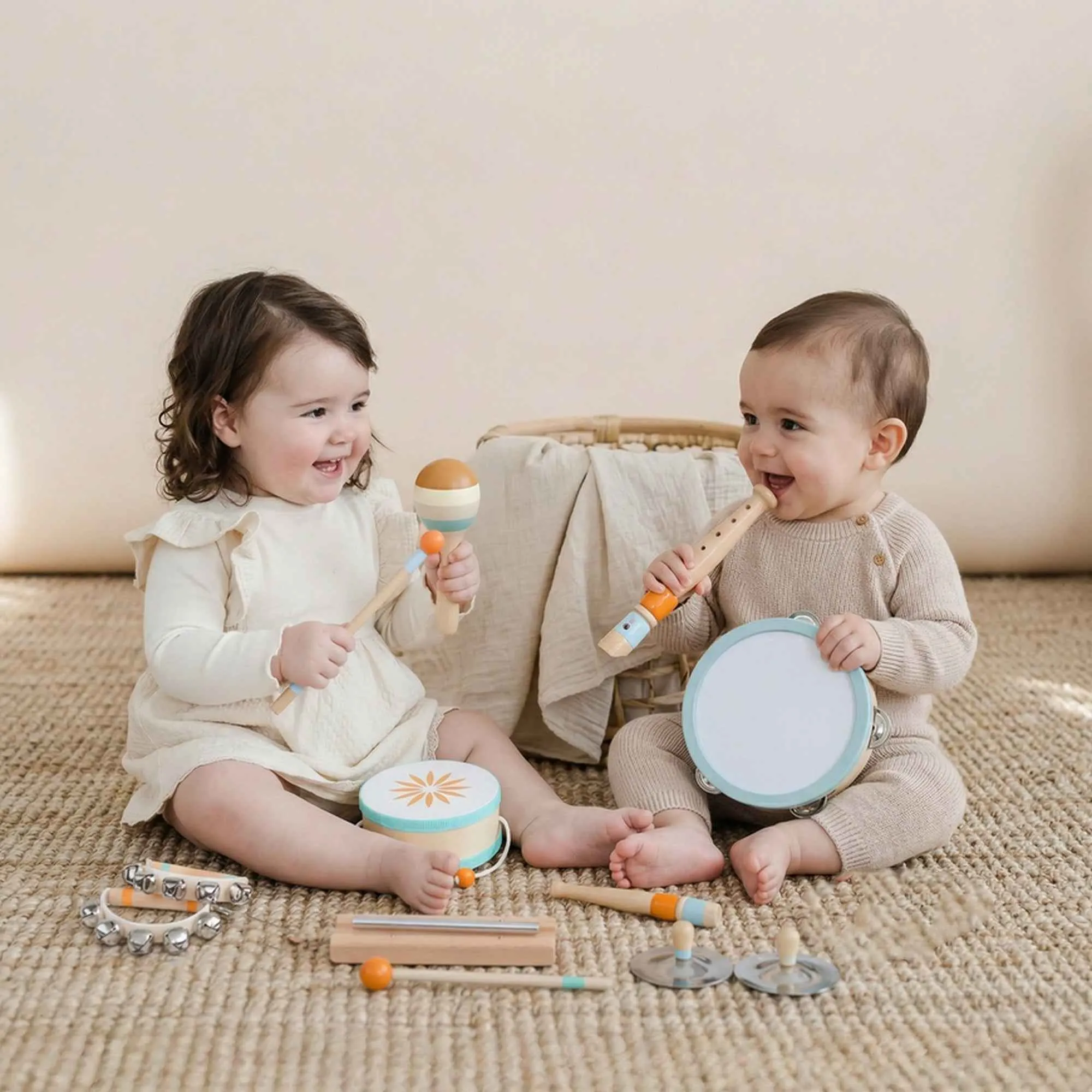 Kids Musical Instruments, Montessori Wooden Percussion Set - Image 2