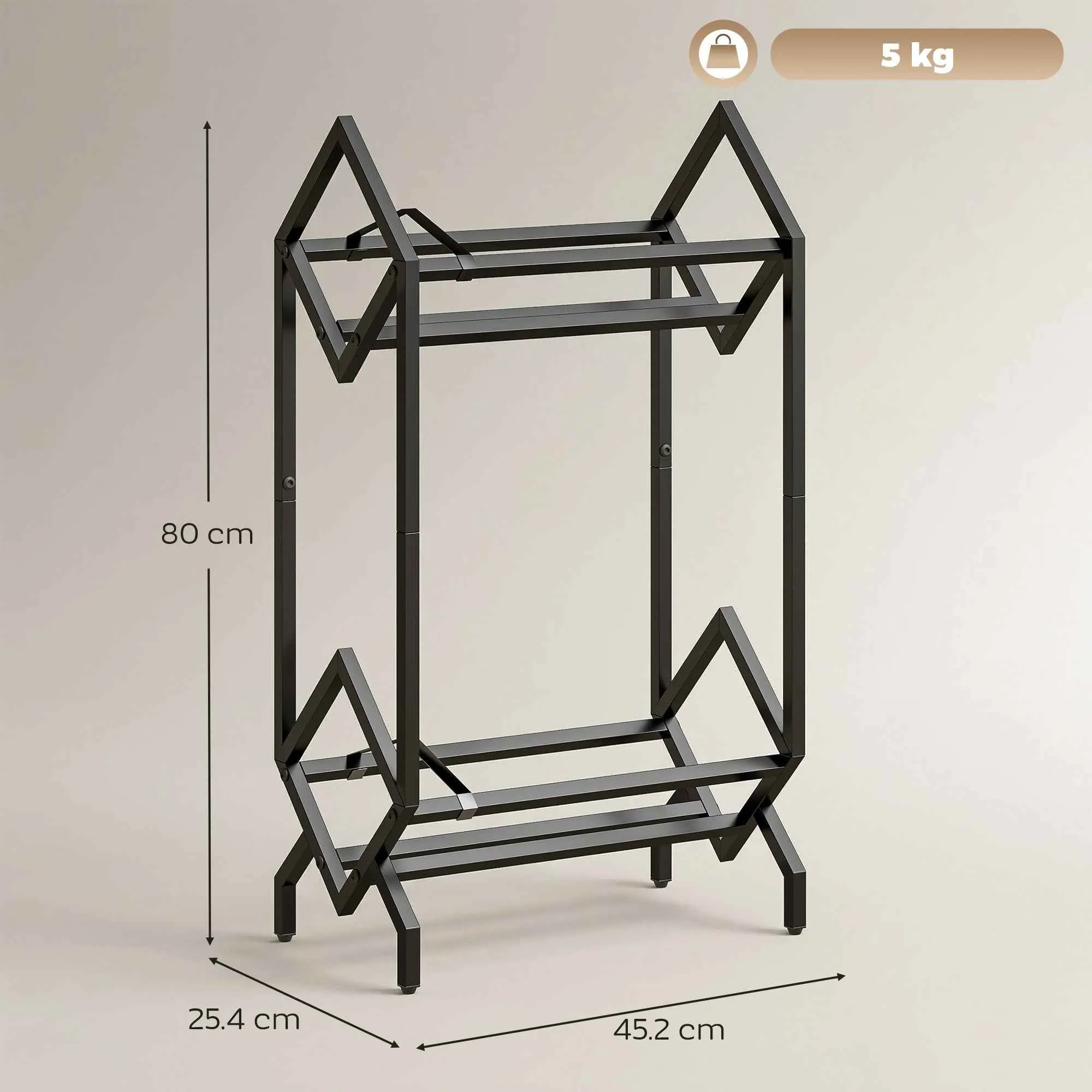 HOMCOM 50 CD Holder, 2-Tier Metal Vinyl Record Rack for DVDs, Books, Albums, Black - Image 3