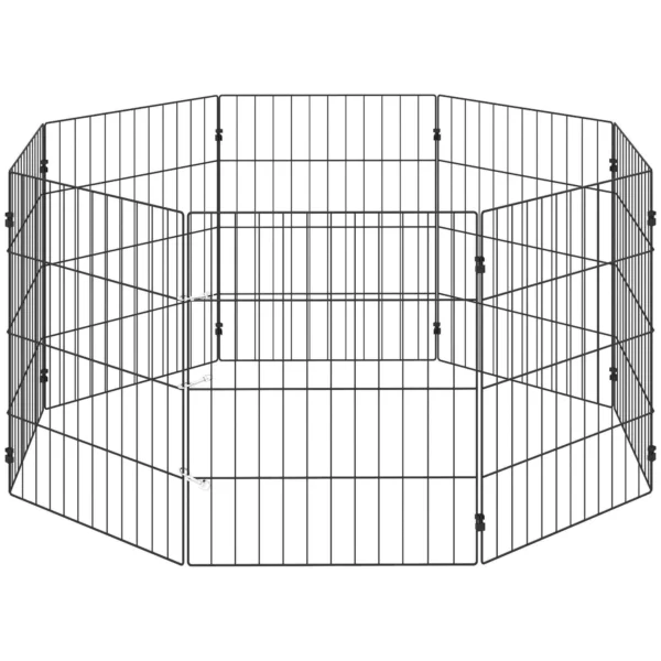 PawHut Dog Playpen, Expandable and Foldable, 50 x 60 cm, Black