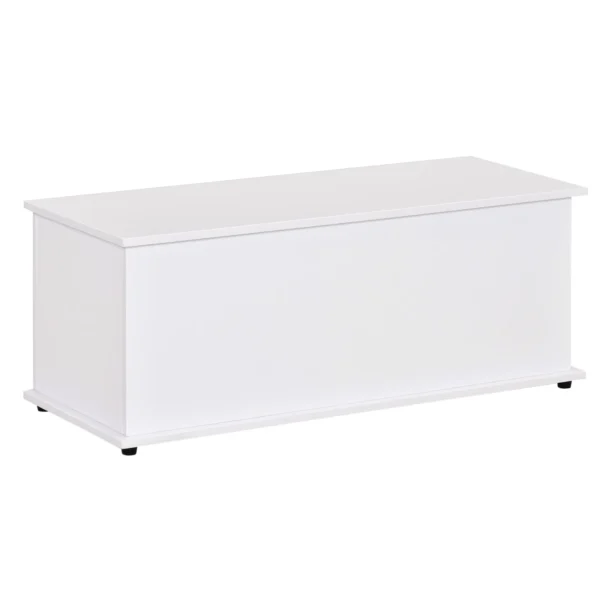 HOMCOM Multipurpose Chipboard Storage Bench with Opening Lid, for Bedroom and Entrance, 100x40x40cm, White