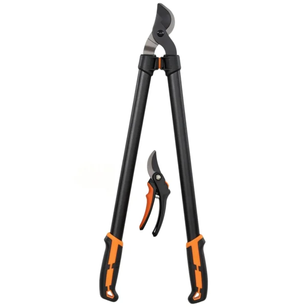 Outsunny 2-Piece Gardening Set with Loppers and Shears, with Soft Grip and Safety Lock