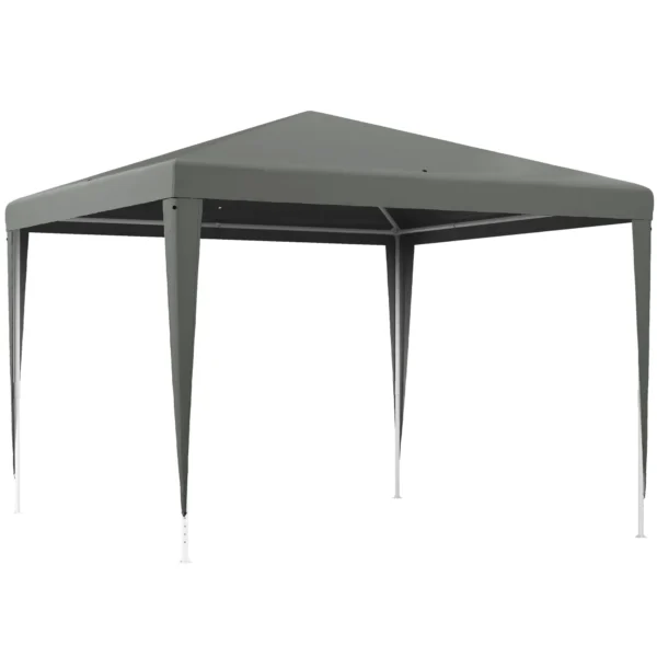 Outsunny 3x3m Folding and Portable Garden Gazebo for Parties with UV Protection Cover, Grey