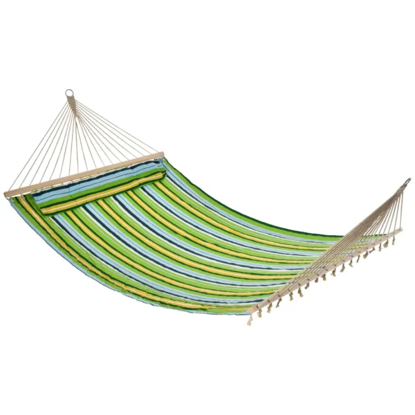 Outsunny Garden Hammock for 1-2 People Max 180kg Indoor and Outdoor with Removable Cushion 400x140cm