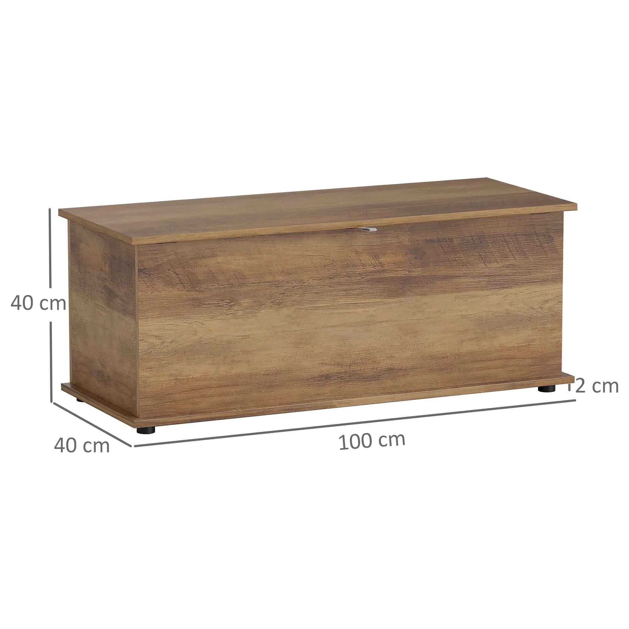 HOMCOM Multipurpose Wooden Storage Bench for Bedroom Entrance White 100x40x40cm - Image 3