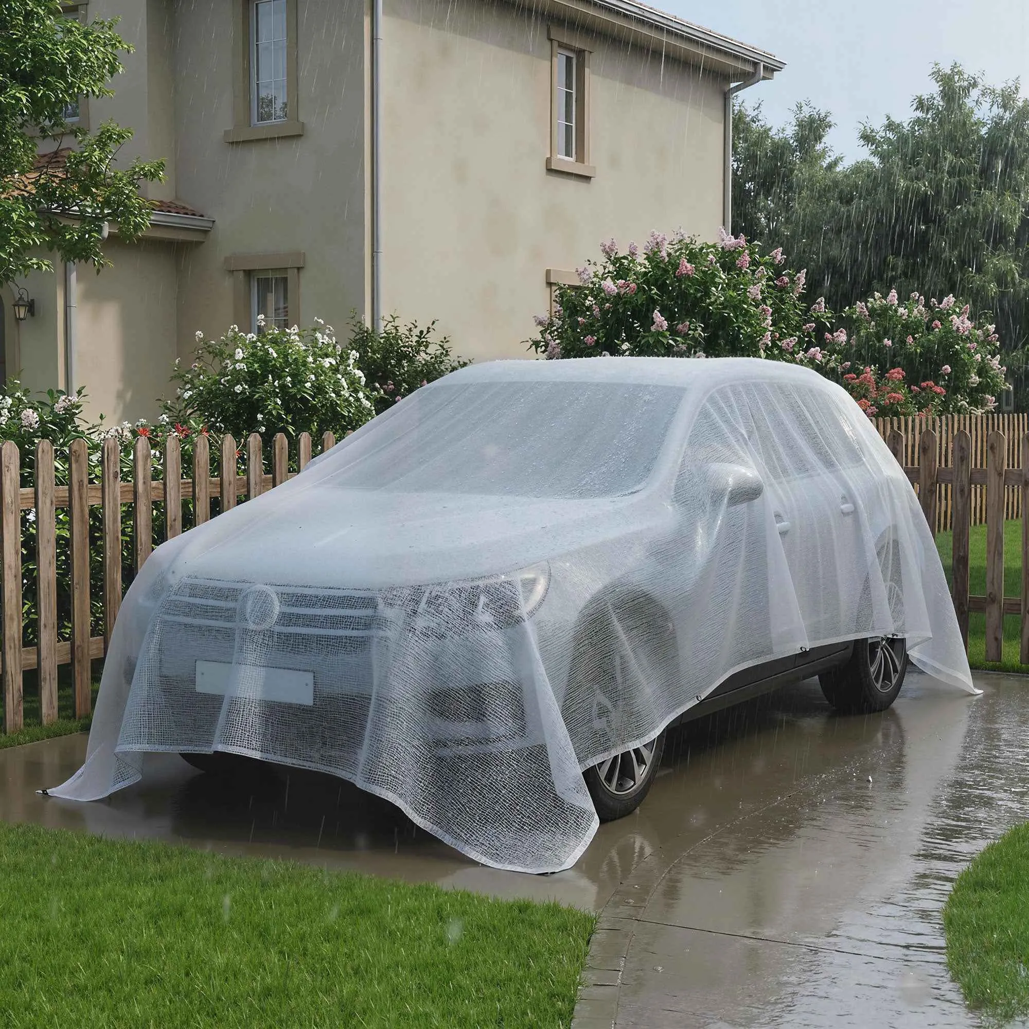 Outsunny 4x6m Waterproof Tarpaulin, Heavy Duty 140GSM PE, Tear Resistant - Image 2