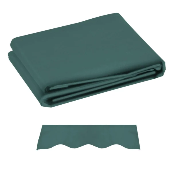 Outsunny Replacement Awning Cover for 3x2.5m Retractable Sun Shade Sail in Anti-UV 50+ Polyester, Green