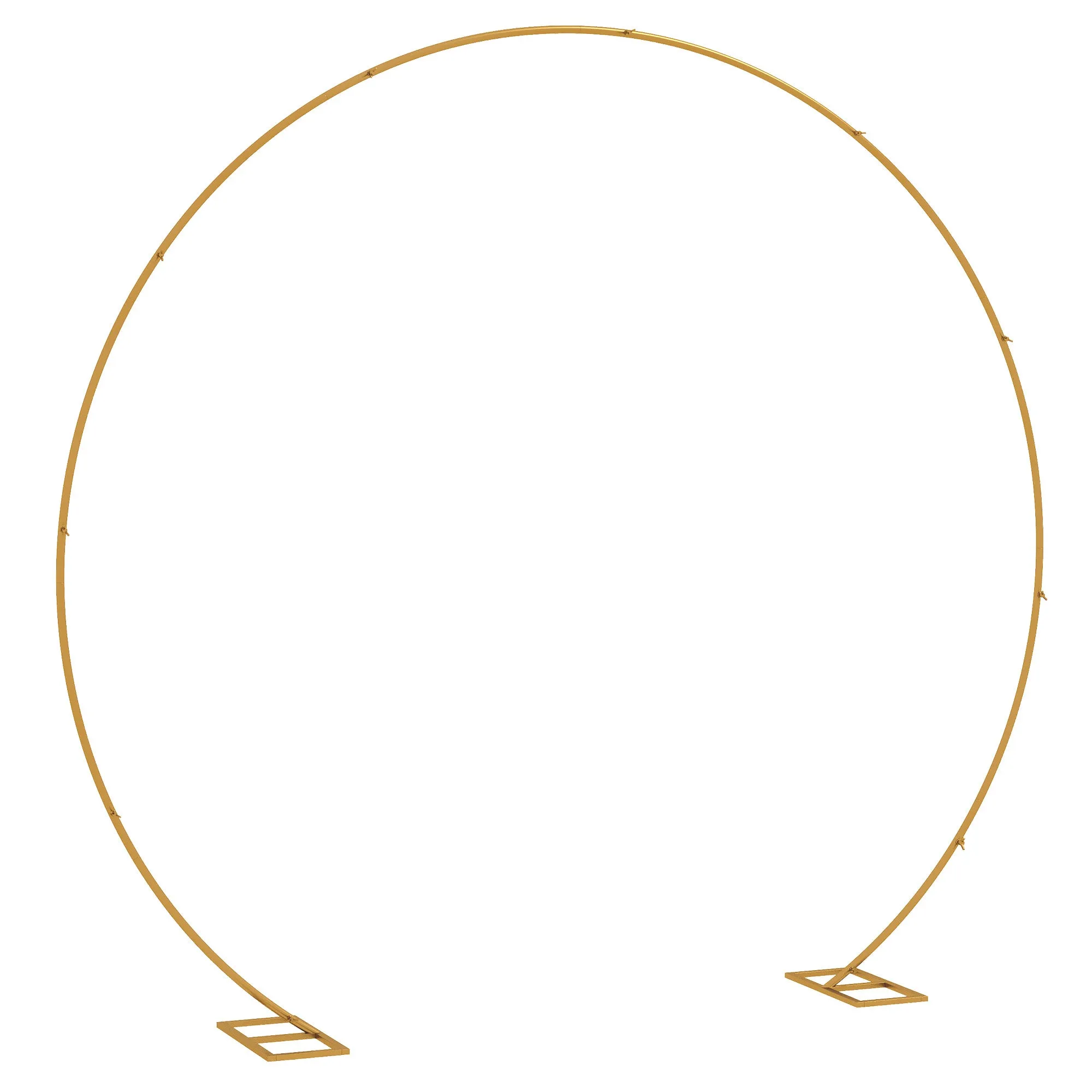 Outsunny Steel Garden Arch, Wedding Arch for Balloons and Climbing Plants for Ceremonies, Birthdays and Events, Gold