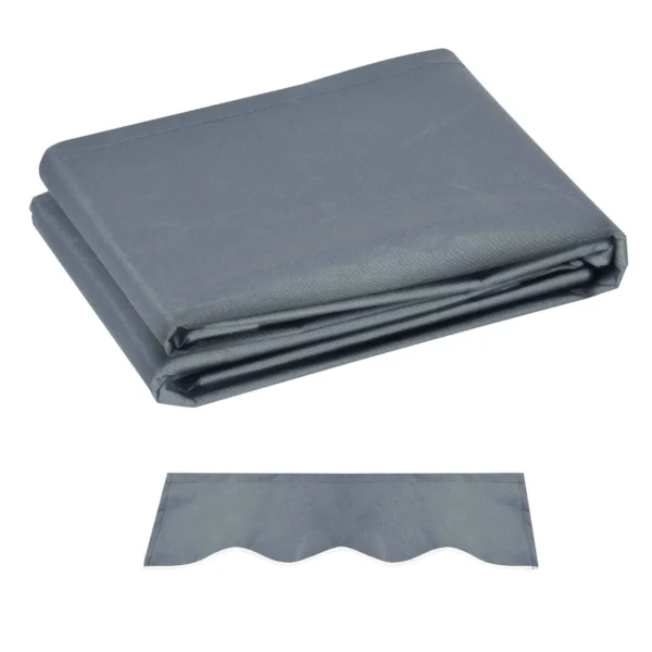 Outsunny Replacement Awning Cover 3x2.5m Retractable Sun Shade Canopy in Anti-UV 50+ Polyester, Garden, Grey