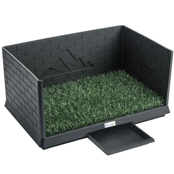 PawHut Dog Toilet with Pull-Out Tray, 75 x 51 x 36.5 cm