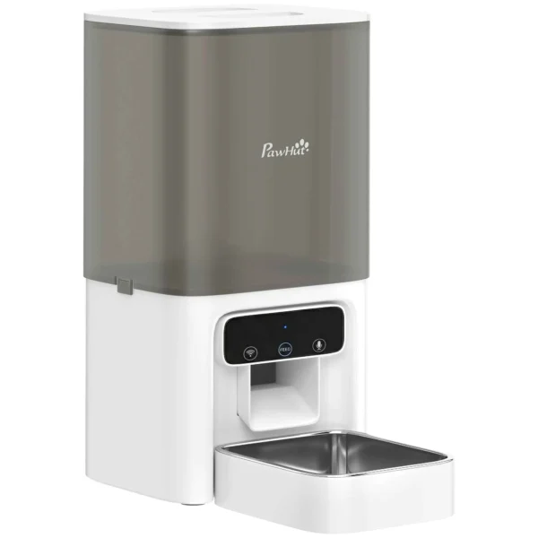 PawHut 4.5L Automatic Cat Food Dispenser with APP and Voice Recorder