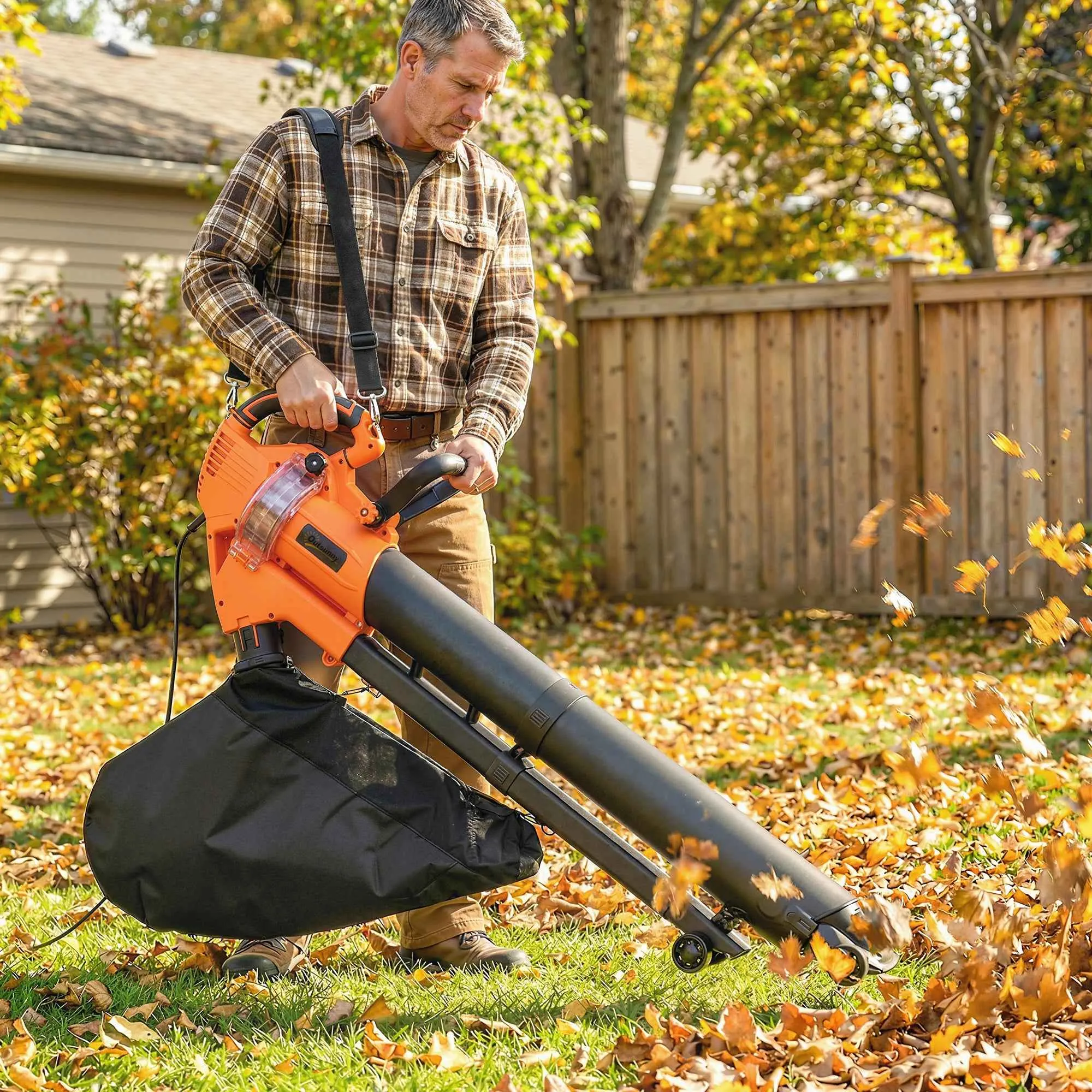 Outsunny 3-in-1 Leaf Blower, Vacuum, and Shredder 3000W, Lightweight - Image 2