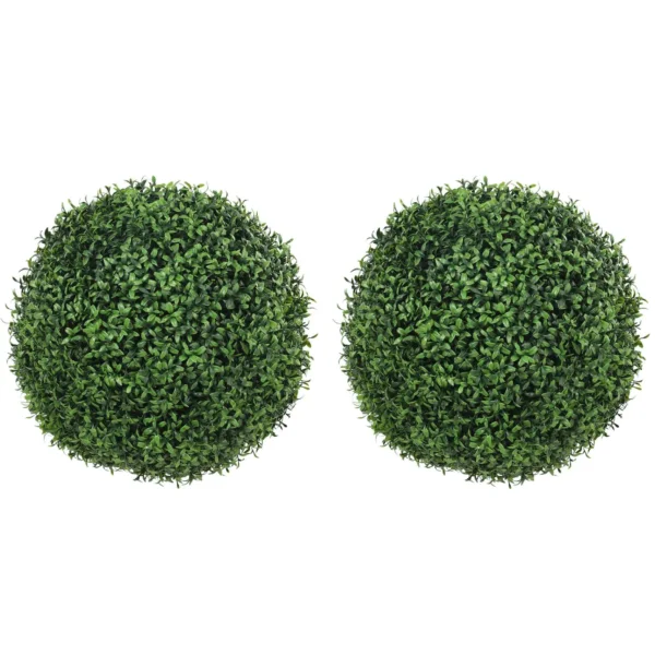 HOMCOM Artificial Boxwood Topiary with 682 Leaves, UV Resistant, Height 42 cm