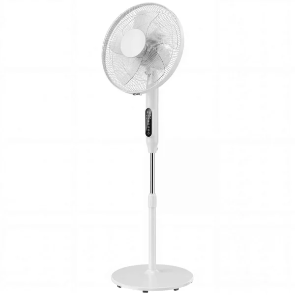 HOMCOM Floor Fan with Remote Control, Vertical Fan, White