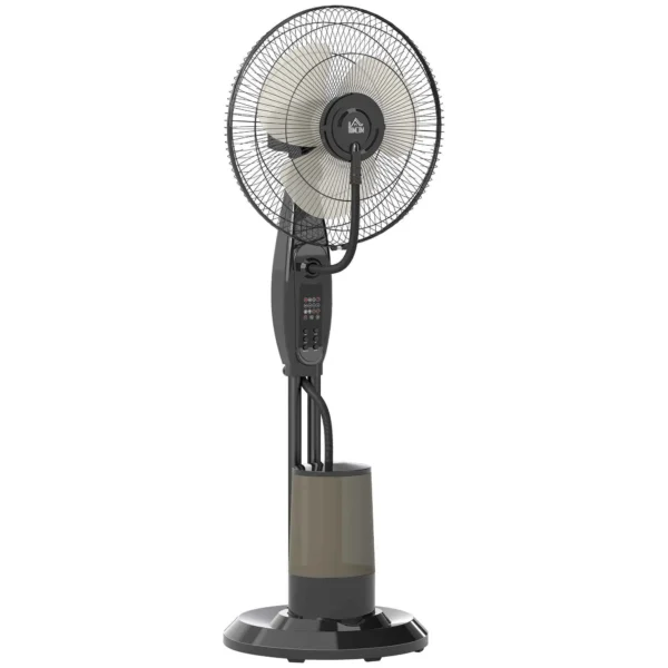 HOMCOM Misting Fan with 3.2L Tank, 3 Modes and 3 Speeds, 70° Oscillation, Timer, Remote Control