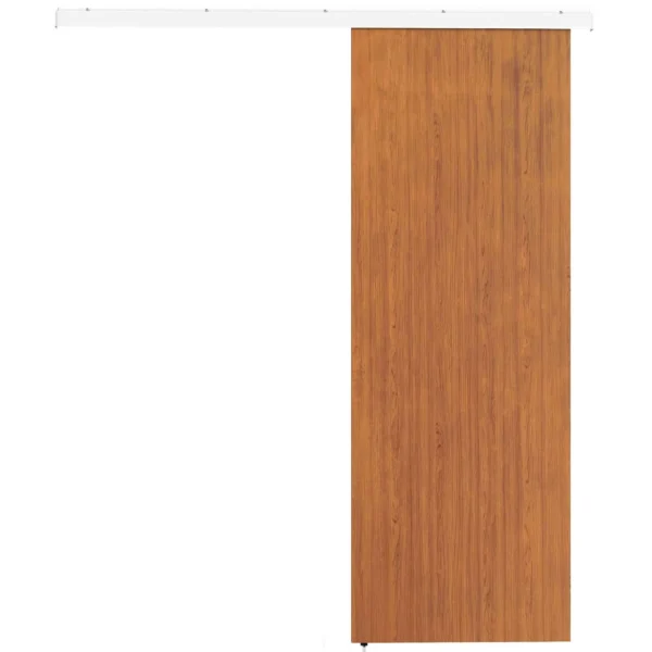 HOMCOM Sliding Door 75x210cm, Wardrobe Assembly Kit, Track, Brown Wood Effect