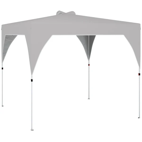 Outsunny 3x3m Folding Gazebo with Vents, Sandbags and Carry Bag, Oxford Fabric and Metal, Dark Grey