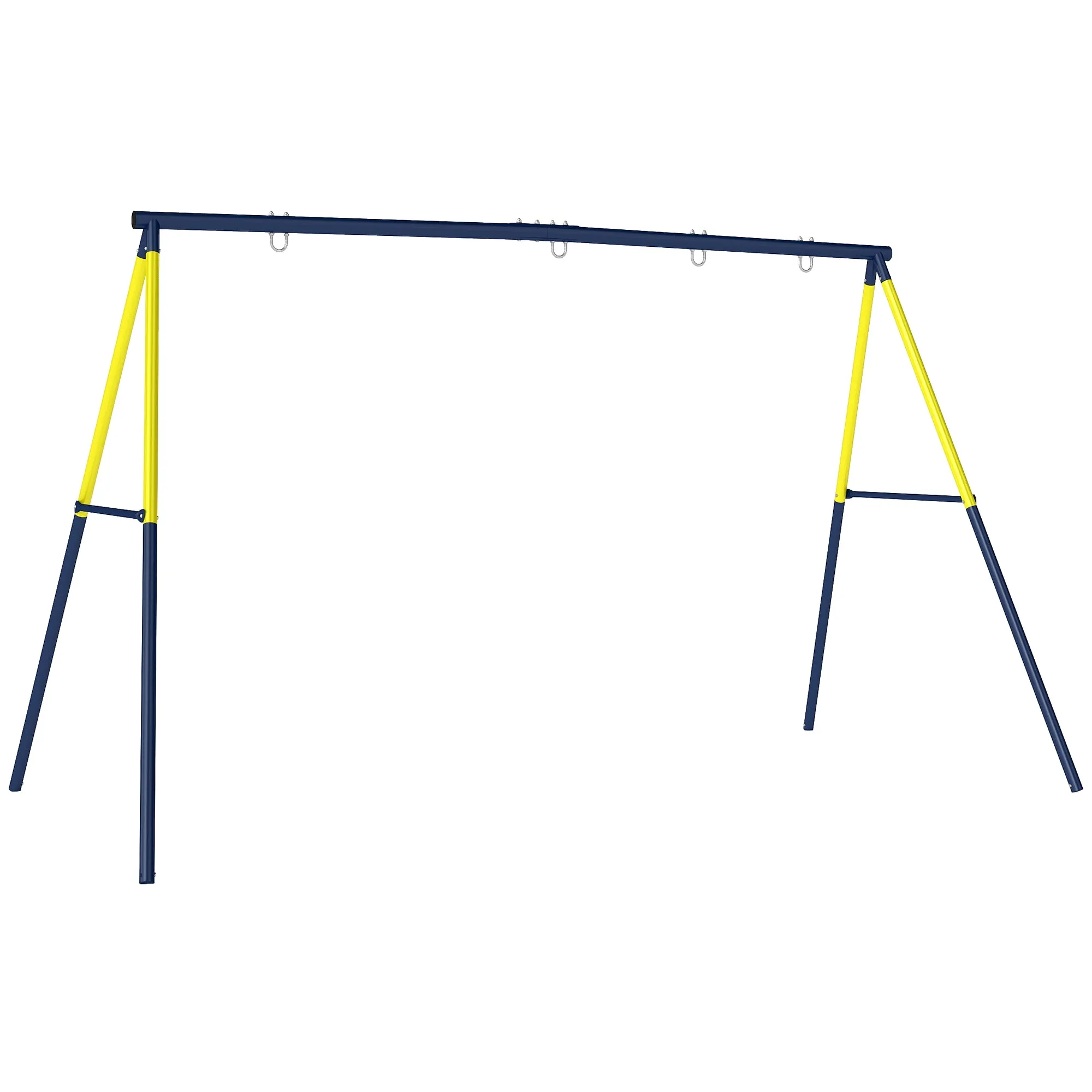 Garden Swing Frame for Children Ages 3-8 Years, Steel, 4 Hooks, 260x160x178 cm, Blue