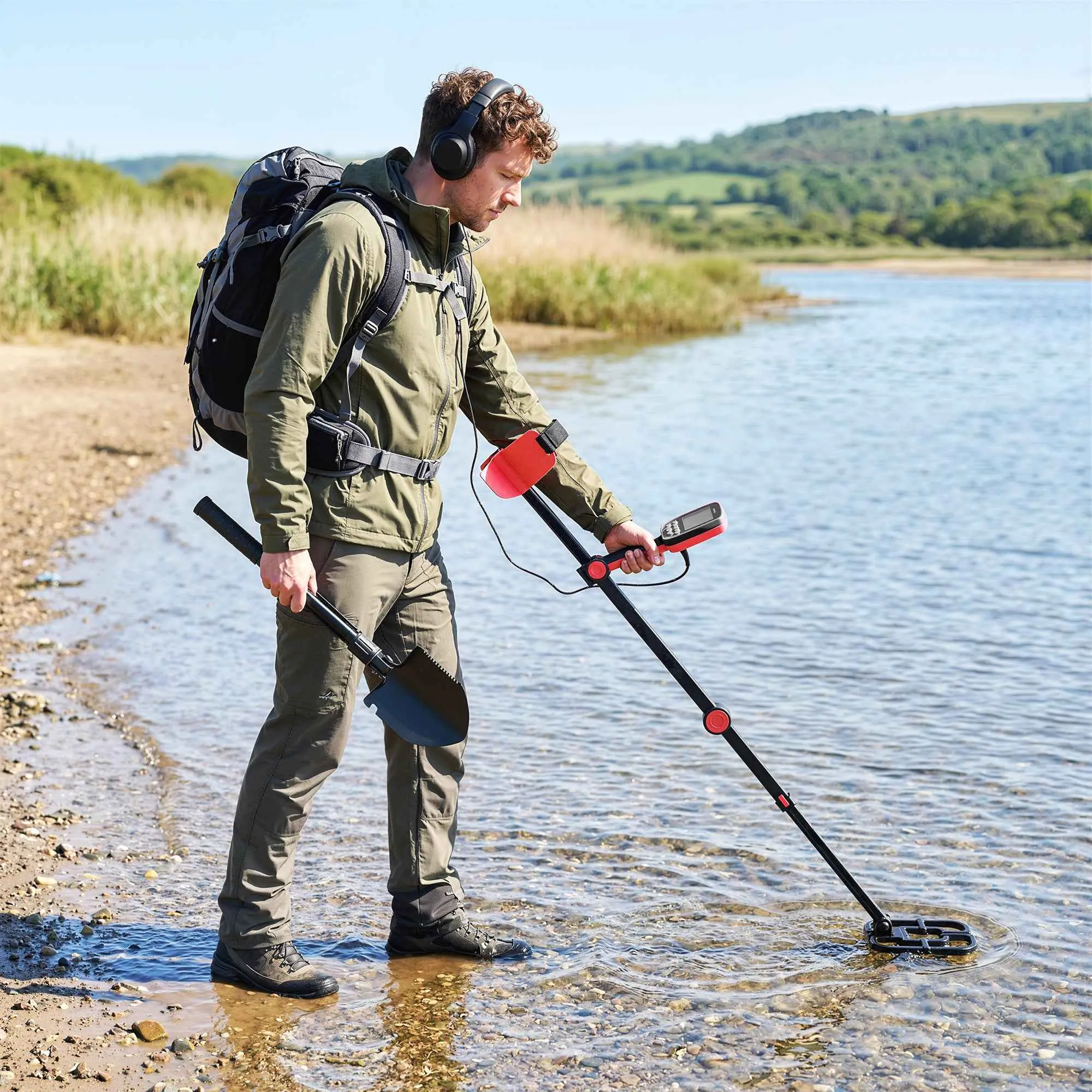 Outsunny Metal Detector for Adults, 4 Modes, IP68 Waterproof Coil, LCD Display - Image 2