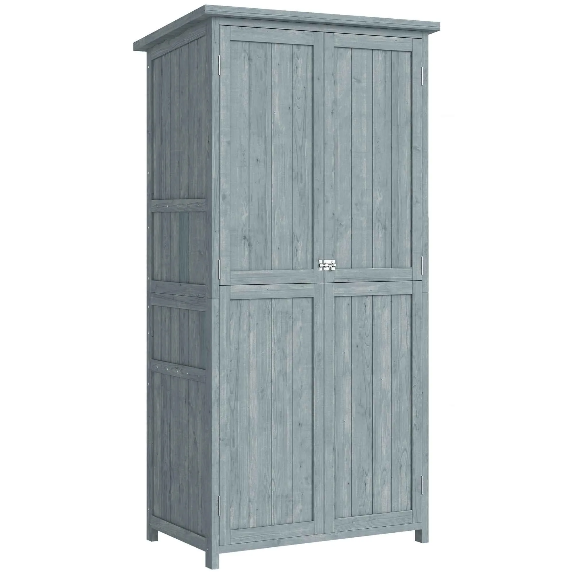 Outsunny Outdoor Storage Cabinet, Tool Shed with 2 Shelves