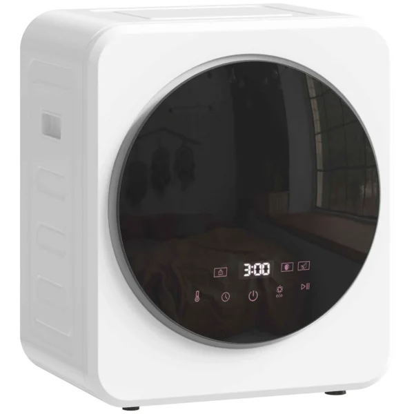 Mini Portable Dryer 4 kg, LED Display, 800W, Front Loading, Up to 60°, Stackable/Wall/Freestanding, Timer, for Home, White